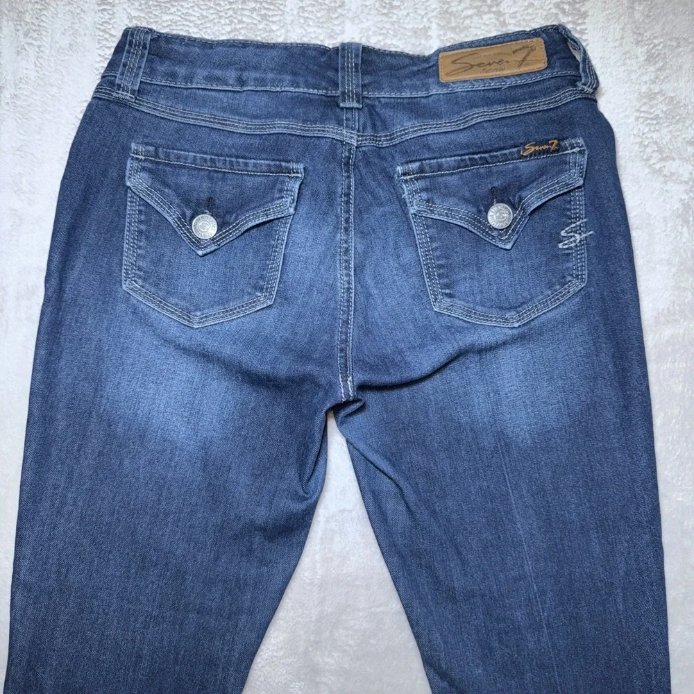 Seven7 'Legging' Jeans Size 4 Womens Blue Stretch Denim Flap‎ Back Pockets Rayon